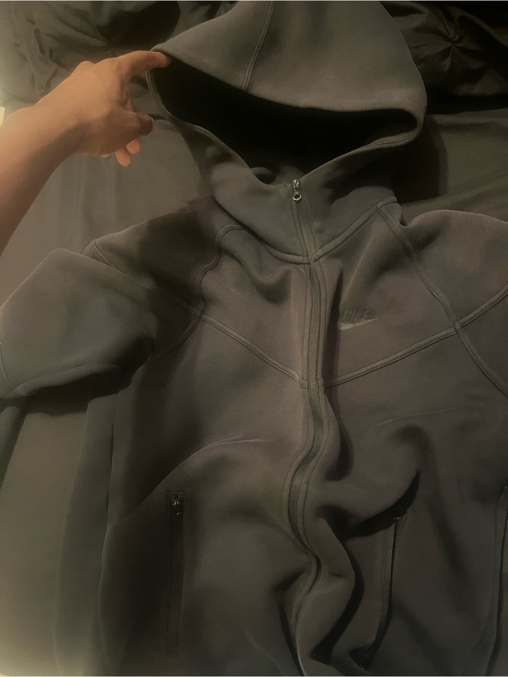 Nike Men’s Black Hooded Full-Zip Performance Jacket